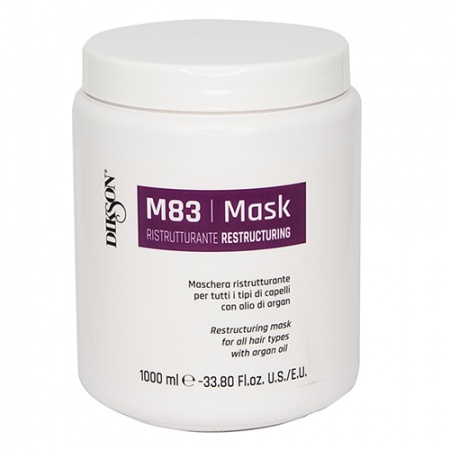 Восстанавливающая маска для всех типов волос с аргановым маслом - Dikson Mask Ristrutturante M83
